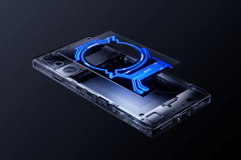 RedMagic 11 Pro mostrando sistema de refrigeración líquida visible