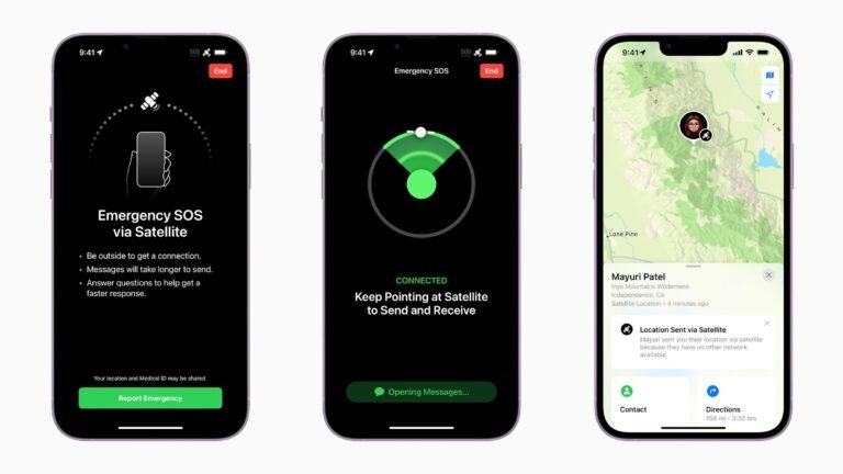 Apple servicios satelitales