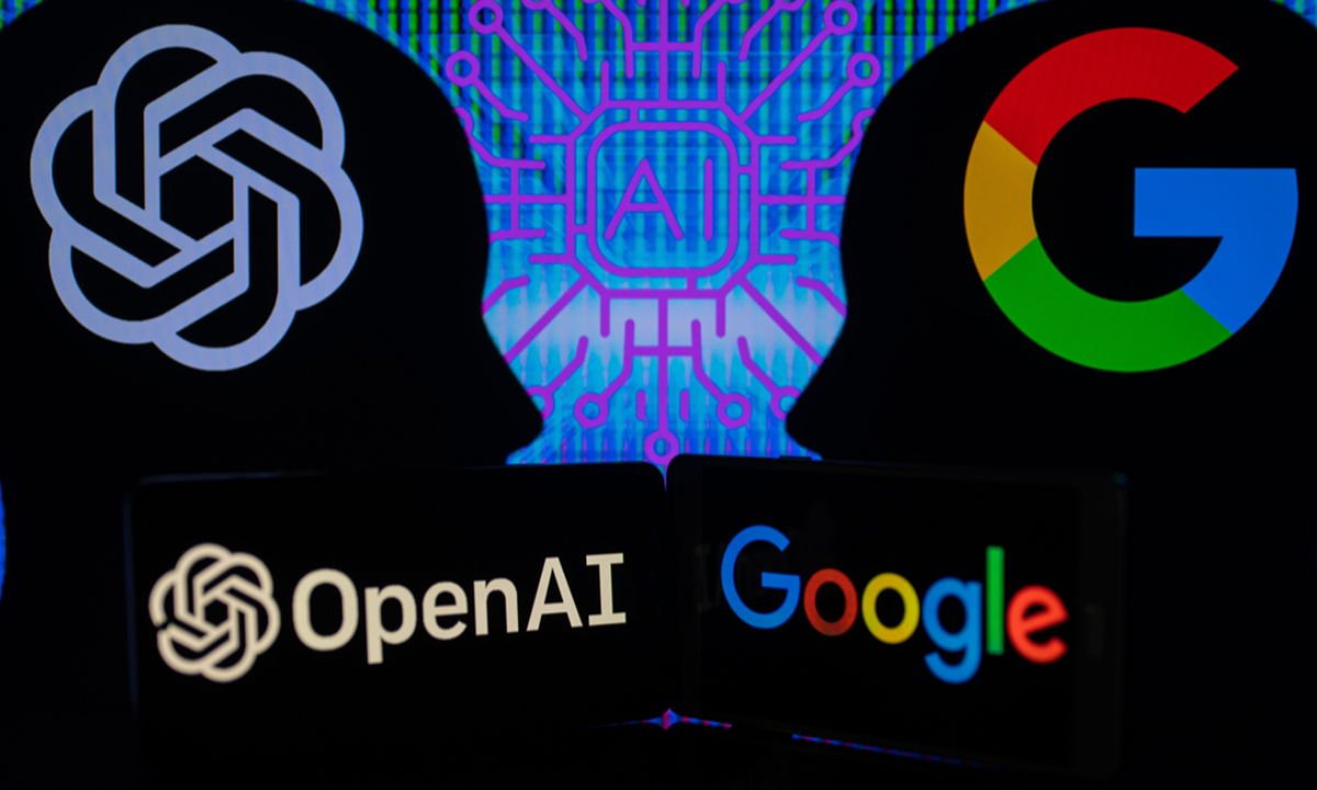 OpenAI y Google AI logos