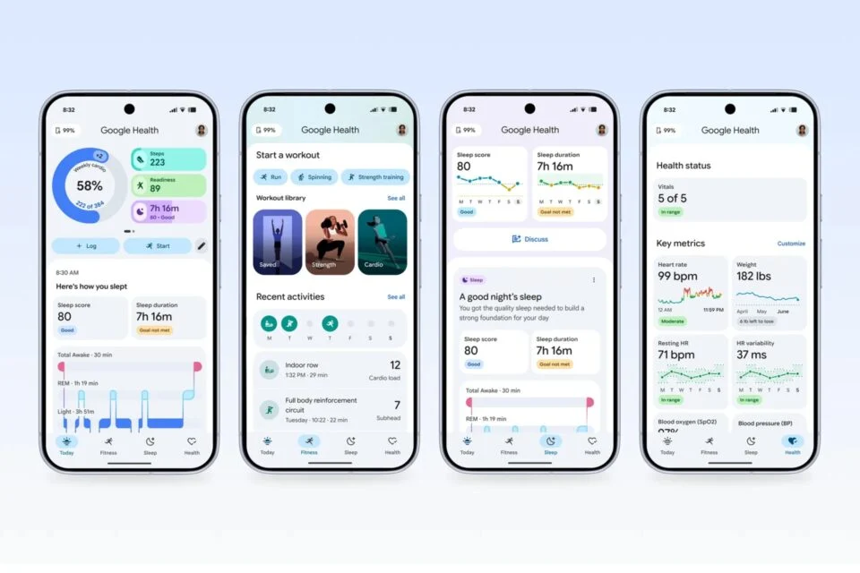 Comparativa entre la app de Fitbit y la nueva Google Health