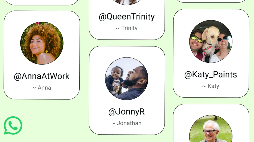 Pantalla de WhatsApp mostrando configuración de nombre de usuario