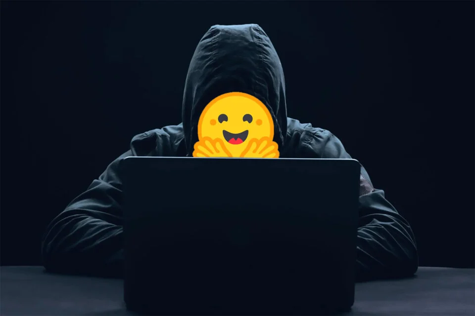 Ilustración de un hacker encapuchado representando un ciberataque de inteligencia artificial