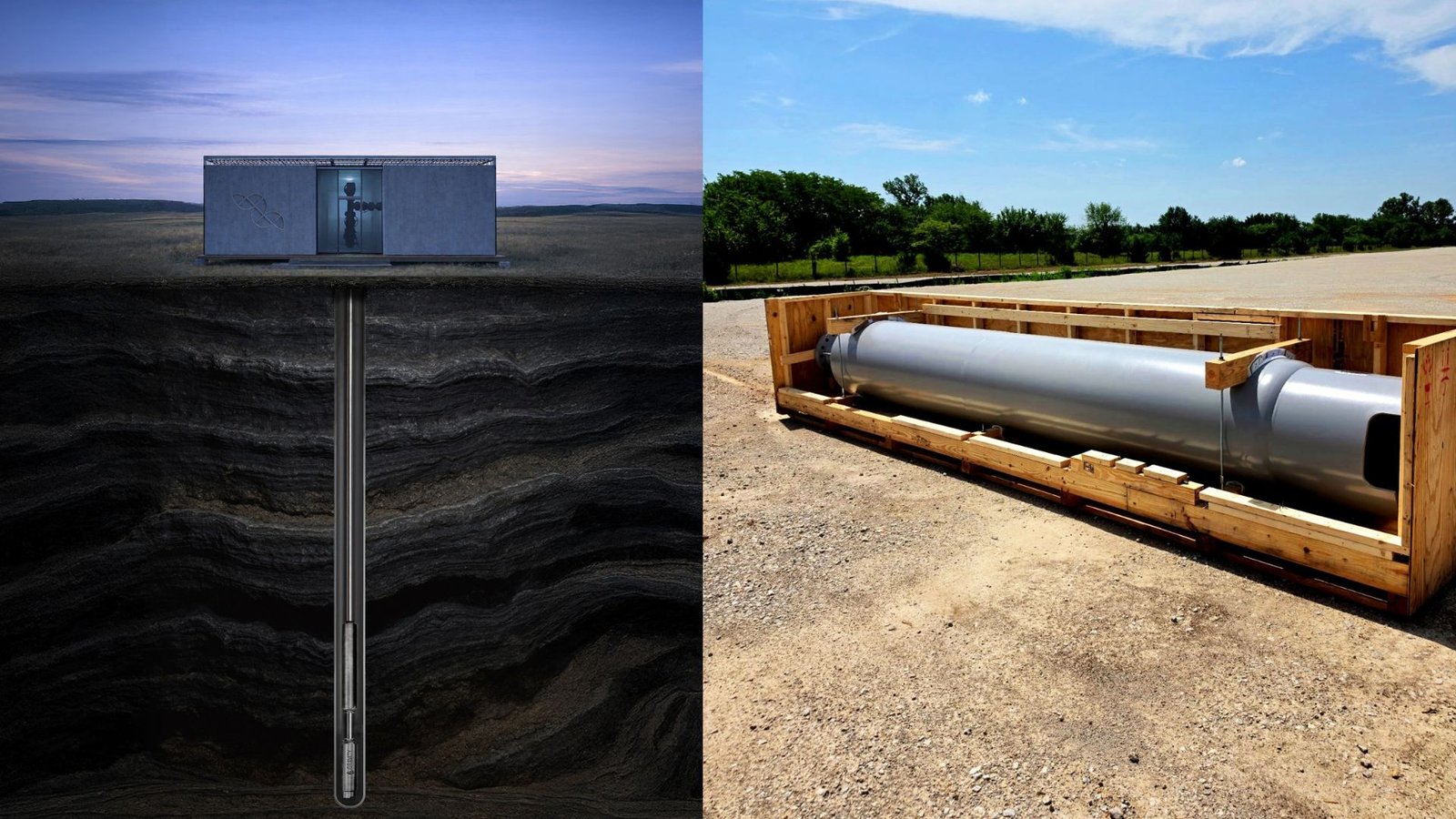 Cápsula del reactor nuclear subterráneo de Deep Fission en Kansas