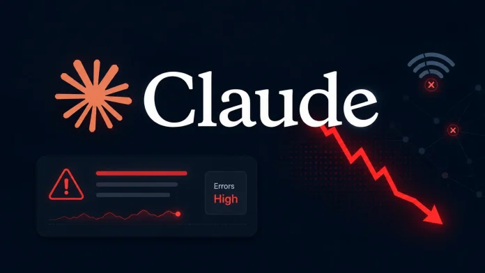 Logo de Claude en un iPhone junto a otras herramientas de IA durante la caída del 24 de agosto de 2026