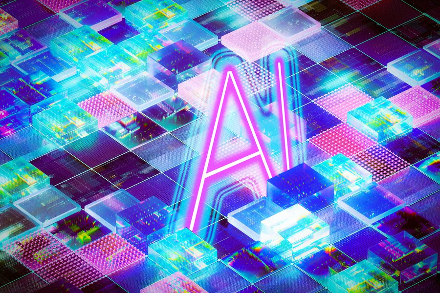 Ilustración de una estructura cristalina generada por inteligencia artificial